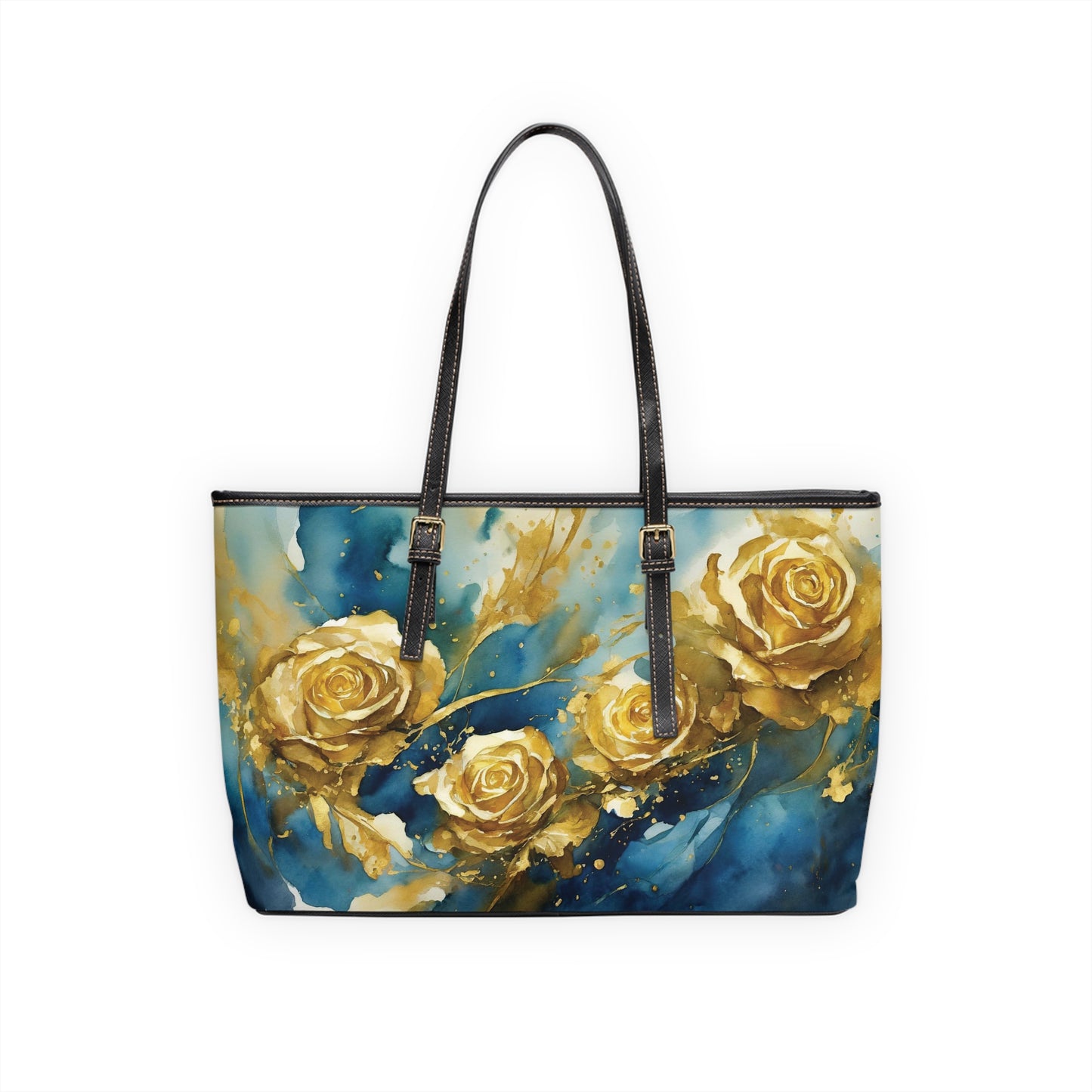 Tea time Poodle PU Leather Shoulder Bag